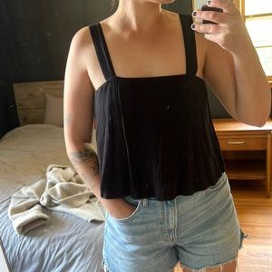Z supply cropped tank with built in bra